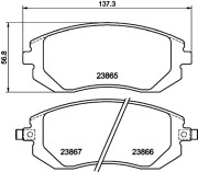 MDB2274 Sada brzdových destiček, kotoučová brzda MINTEX