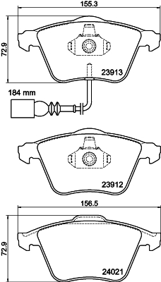 MDB3183 Sada brzdových destiček, kotoučová brzda MINTEX