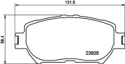 MDB2263 Sada brzdových destiček, kotoučová brzda MINTEX