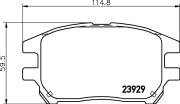 MDB2325 Sada brzdových destiček, kotoučová brzda MINTEX