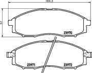 MDB2180 Sada brzdových destiček, kotoučová brzda MINTEX