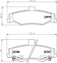 MDB2337 Sada brzdových destiček, kotoučová brzda MINTEX