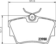 MDB2258 Sada brzdových destiček, kotoučová brzda MINTEX