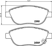 MDB2895 Sada brzdových destiček, kotoučová brzda MINTEX