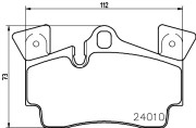 MDB2742 Sada brzdových destiček, kotoučová brzda MINTEX