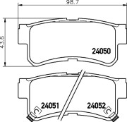 MDB2295 Sada brzdových destiček, kotoučová brzda MINTEX