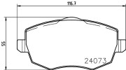 MDB2656 Sada brzdových destiček, kotoučová brzda MINTEX