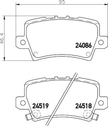 MDB2770 Sada brzdových destiček, kotoučová brzda MINTEX