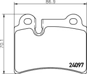 MDB2740 Sada brzdových destiček, kotoučová brzda MINTEX