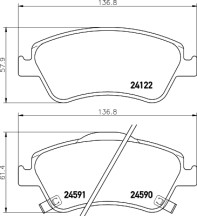 MDB2923 Sada brzdových destiček, kotoučová brzda MINTEX