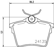 MDB2702 Sada brzdových destiček, kotoučová brzda MINTEX