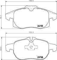 MDB2837 Sada brzdových destiček, kotoučová brzda MINTEX