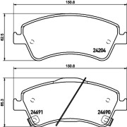 MDB2933 Sada brzdových destiček, kotoučová brzda MINTEX