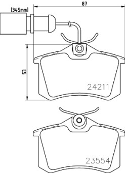 MDB2147 Sada brzdových destiček, kotoučová brzda MINTEX