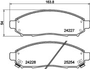 MDB3201 Sada brzdových destiček, kotoučová brzda MINTEX