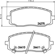 MDB2720 Sada brzdových destiček, kotoučová brzda MINTEX