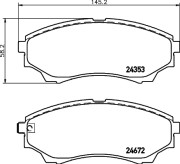 MDB2778 Sada brzdových destiček, kotoučová brzda MINTEX