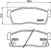 MDB3200 Sada brzdových destiček, kotoučová brzda MINTEX