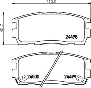 MDB2864 Sada brzdových destiček, kotoučová brzda MINTEX