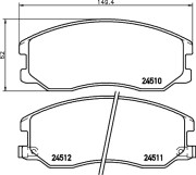 MDB2872 Sada brzdových destiček, kotoučová brzda MINTEX