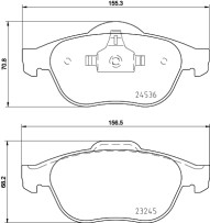 MDB2884 Sada brzdových destiček, kotoučová brzda MINTEX