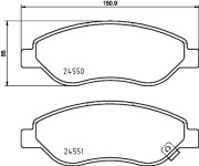 MDB2900 Sada brzdových destiček, kotoučová brzda MINTEX