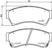 MDB3441 Sada brzdových destiček, kotoučová brzda MINTEX