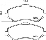 MDB3000 Sada brzdových destiček, kotoučová brzda MINTEX