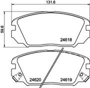 MDB2920 Sada brzdových destiček, kotoučová brzda MINTEX