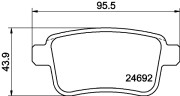 MDB2964 Sada brzdových destiček, kotoučová brzda MINTEX