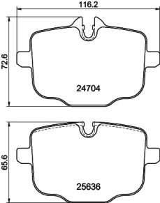 MDB3894 Sada brzdových destiček, kotoučová brzda MINTEX