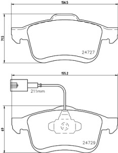 MDB3786 Sada brzdových destiček, kotoučová brzda MINTEX