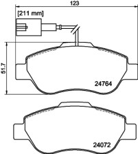 MDB3316 Sada brzdových destiček, kotoučová brzda MINTEX