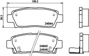 MDB2165 Sada brzdových destiček, kotoučová brzda MINTEX