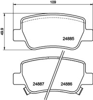 MDB3036 Sada brzdových destiček, kotoučová brzda MINTEX