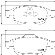 MDB3043 Sada brzdových destiček, kotoučová brzda MINTEX