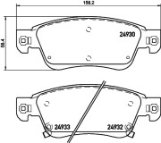 MDB3108 Sada brzdových destiček, kotoučová brzda MINTEX