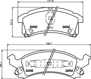 MDB2398 Sada brzdových destiček, kotoučová brzda MINTEX