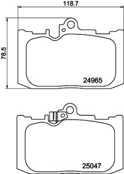 MDB3083 Sada brzdových destiček, kotoučová brzda MINTEX