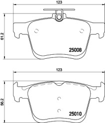 MDB3100 Sada brzdových destiček, kotoučová brzda MINTEX