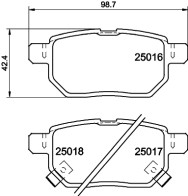 MDB3062 Sada brzdových destiček, kotoučová brzda MINTEX