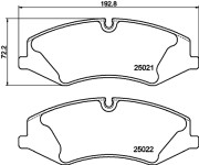 MDB3073 Sada brzdových destiček, kotoučová brzda MINTEX