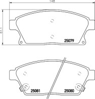 MDB3099 Sada brzdových destiček, kotoučová brzda MINTEX