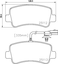 MDB3094 Sada brzdových destiček, kotoučová brzda MINTEX