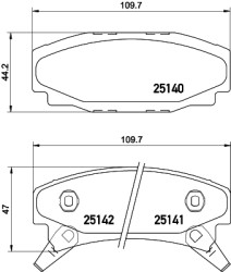 MDB1777 MINTEX sada brzdových platničiek kotúčovej brzdy MDB1777 MINTEX