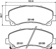 MDB83185 Sada brzdových destiček, kotoučová brzda MINTEX