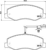 MDB3095 Sada brzdových destiček, kotoučová brzda MINTEX