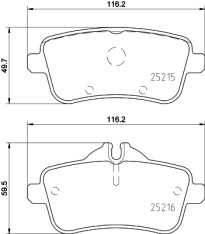 MDB3315 Sada brzdových destiček, kotoučová brzda MINTEX