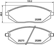 MDB3152 Sada brzdových destiček, kotoučová brzda MINTEX