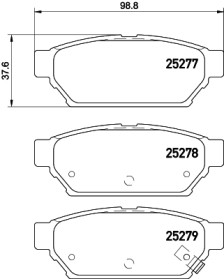 MDB3229 Sada brzdových destiček, kotoučová brzda MINTEX